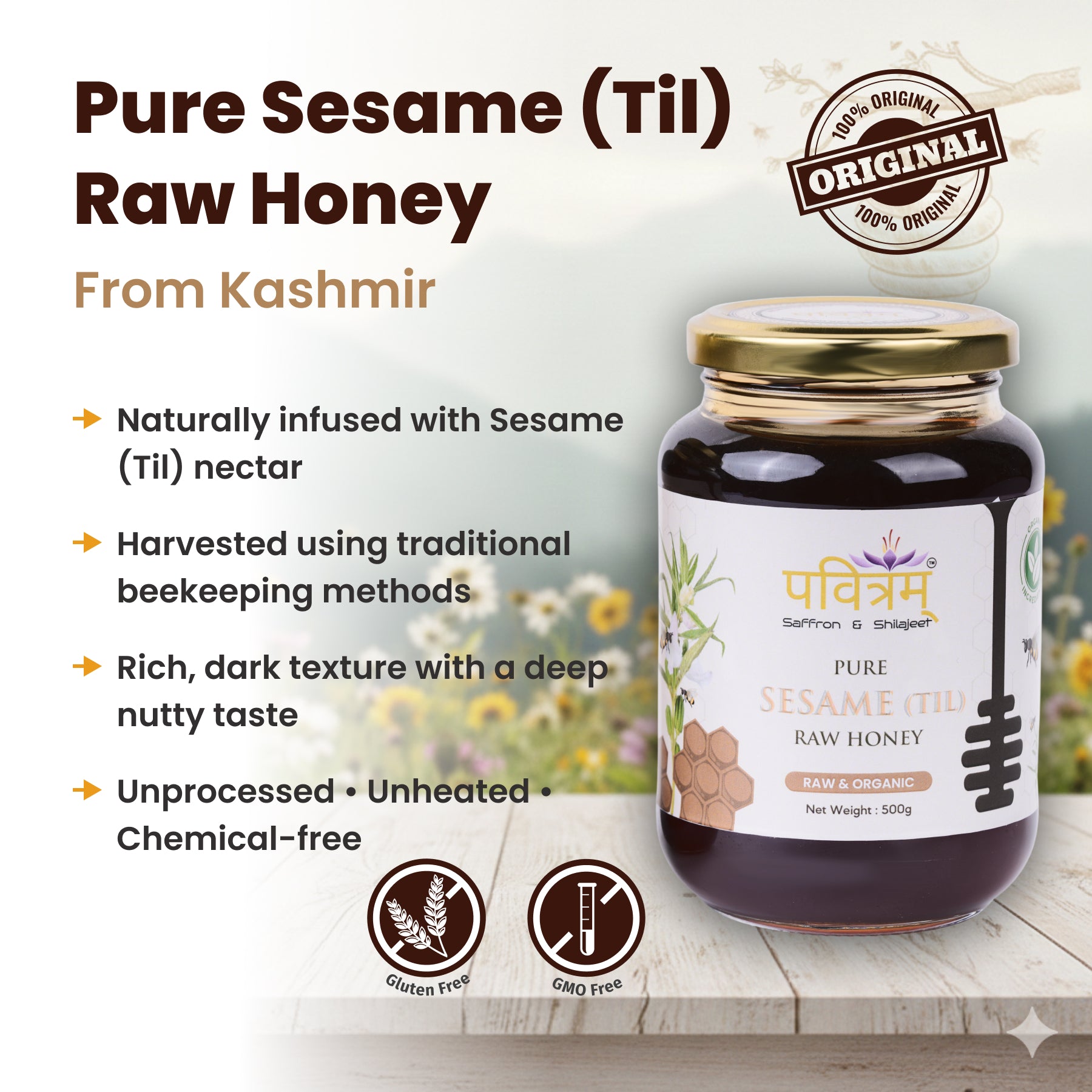 Pure Sesame (Til) Raw Honey