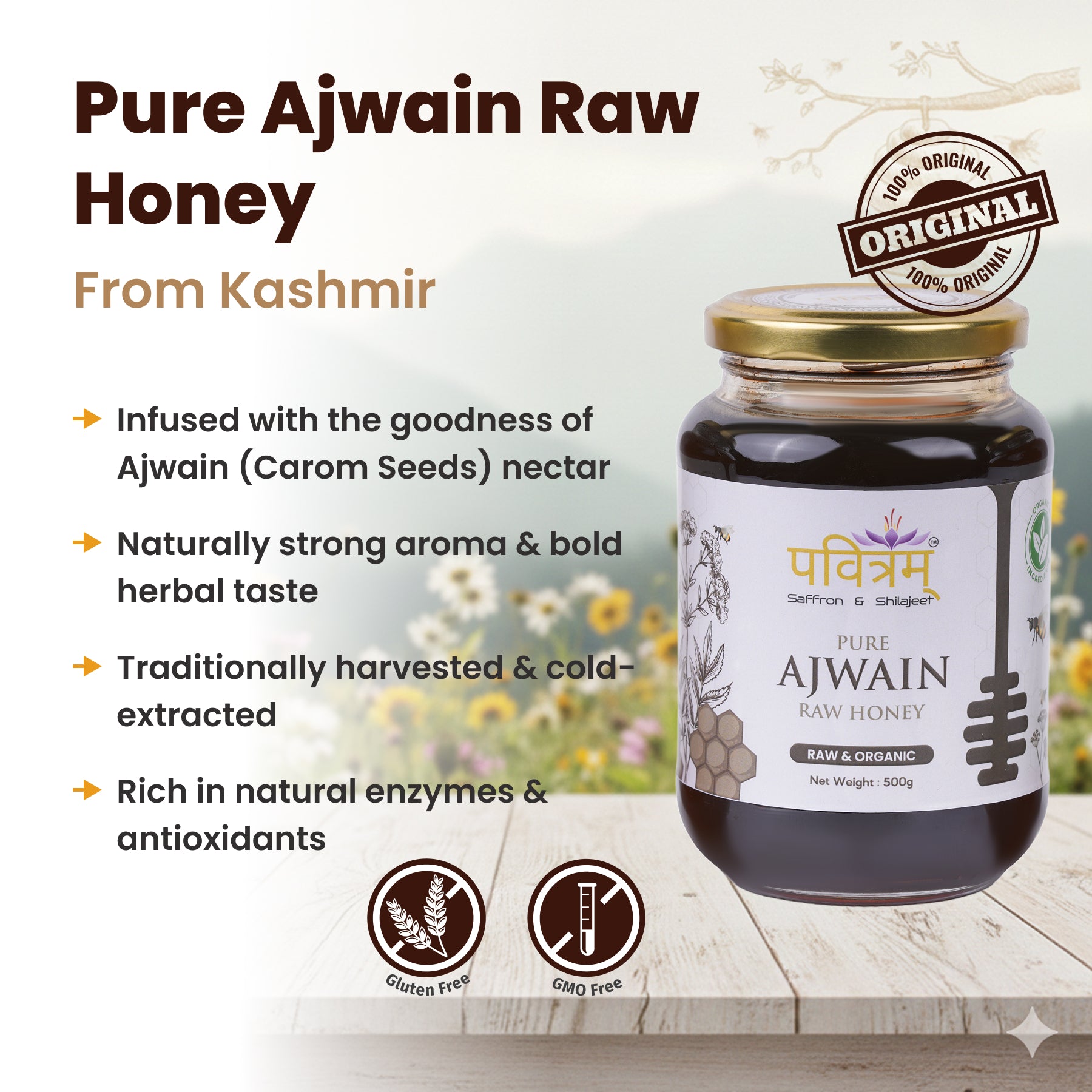 Pure Ajwain Raw Honey 950g