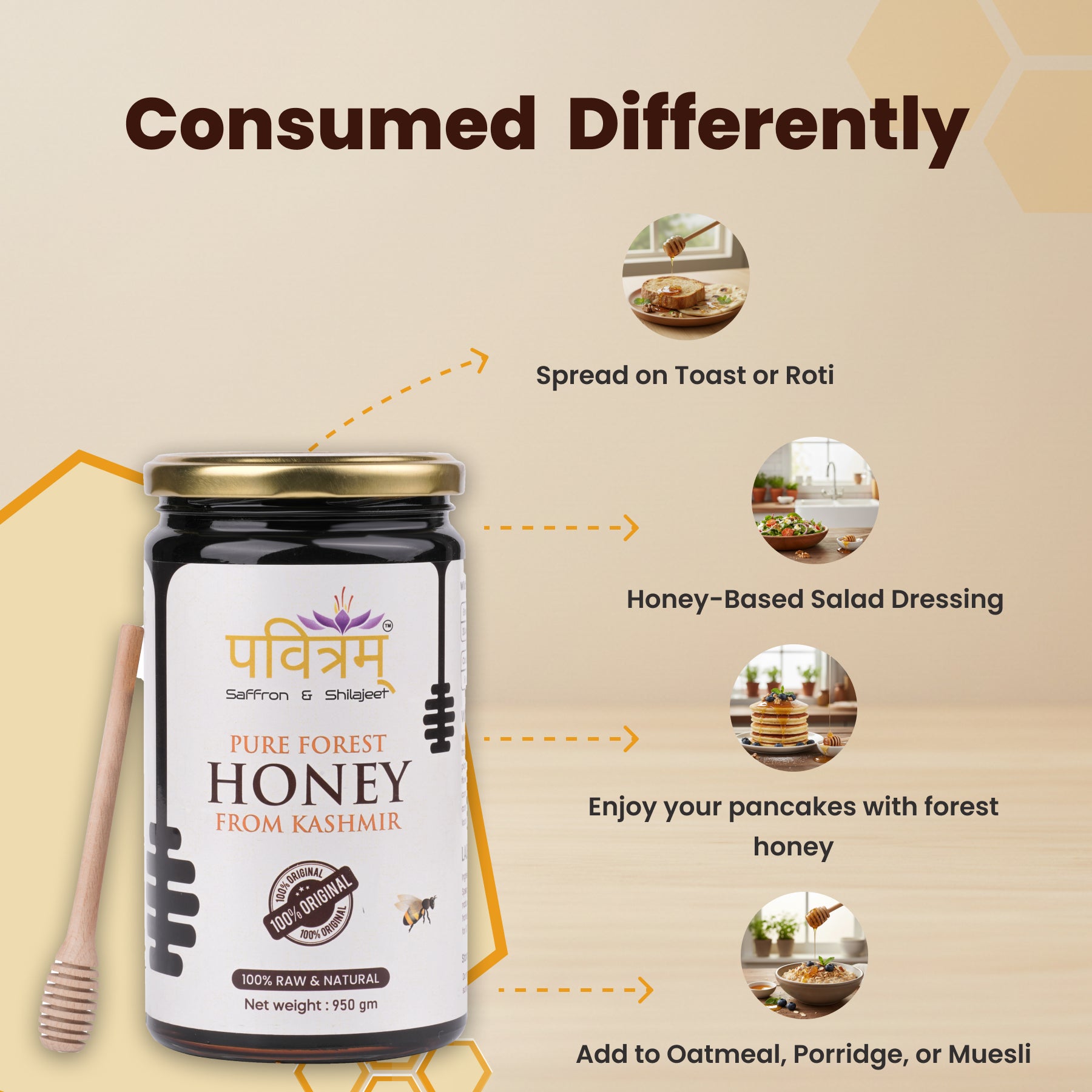 Different Ways to Consume Pure Kashmiri Saffron Raw Honey - Pavitra Enterprises