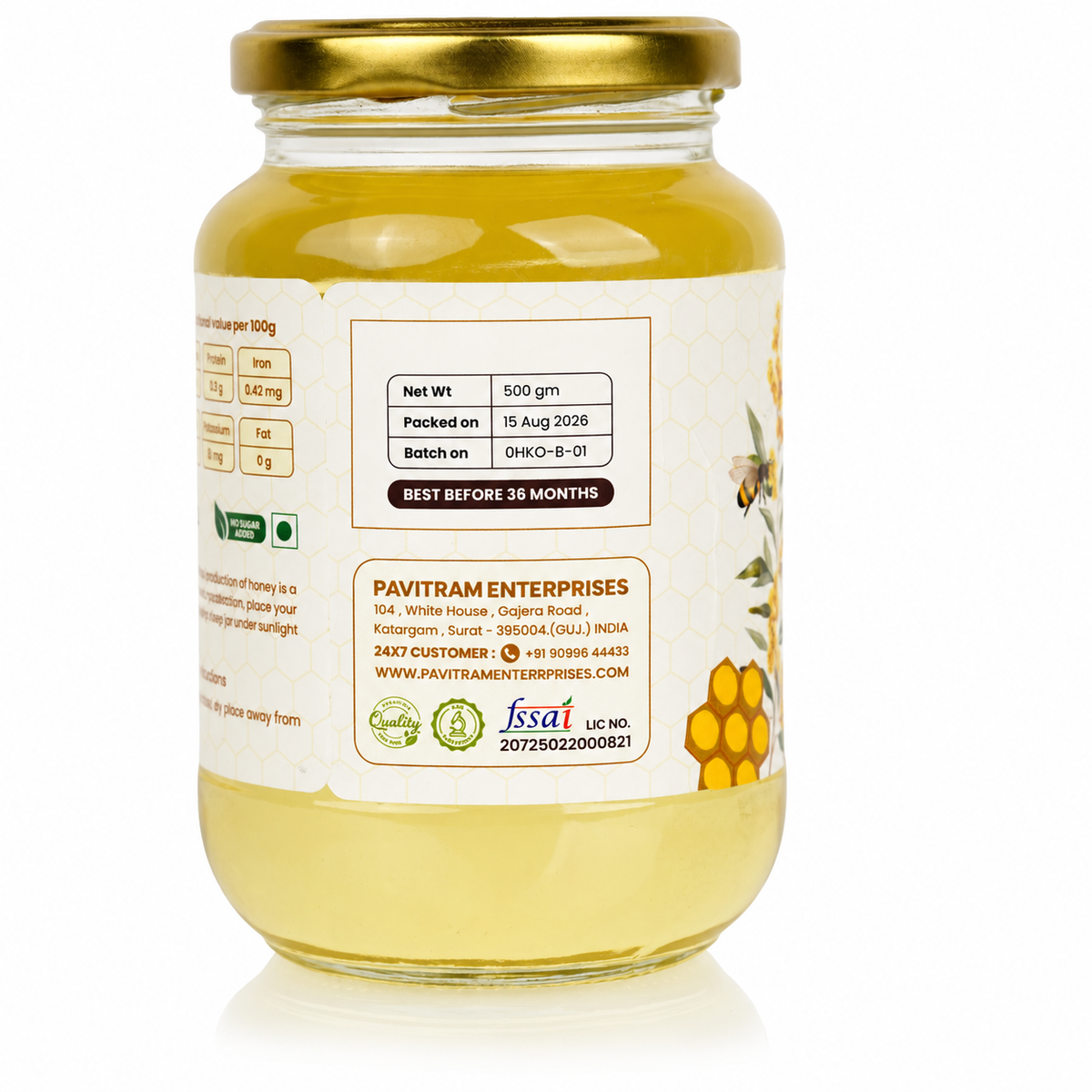 Raw Kashmiri Kikar Honey